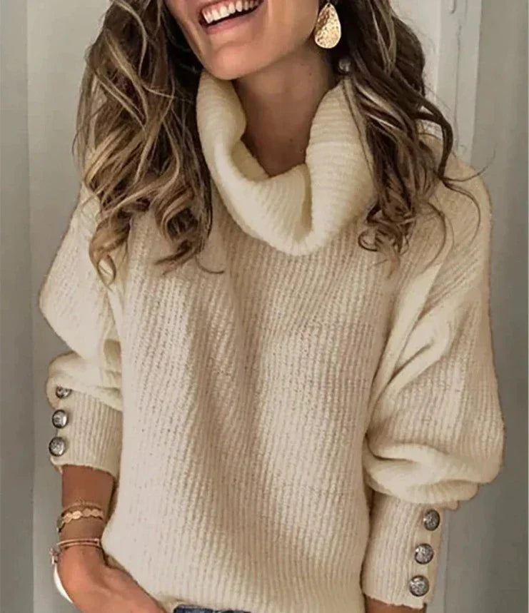 Wisteria | Women's Cowl Neck Long Sleeve Pullover