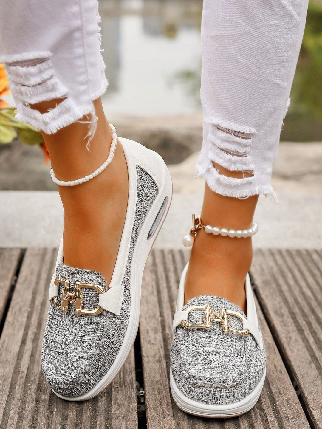 Xandra | Women's Buckle Detail Loafers