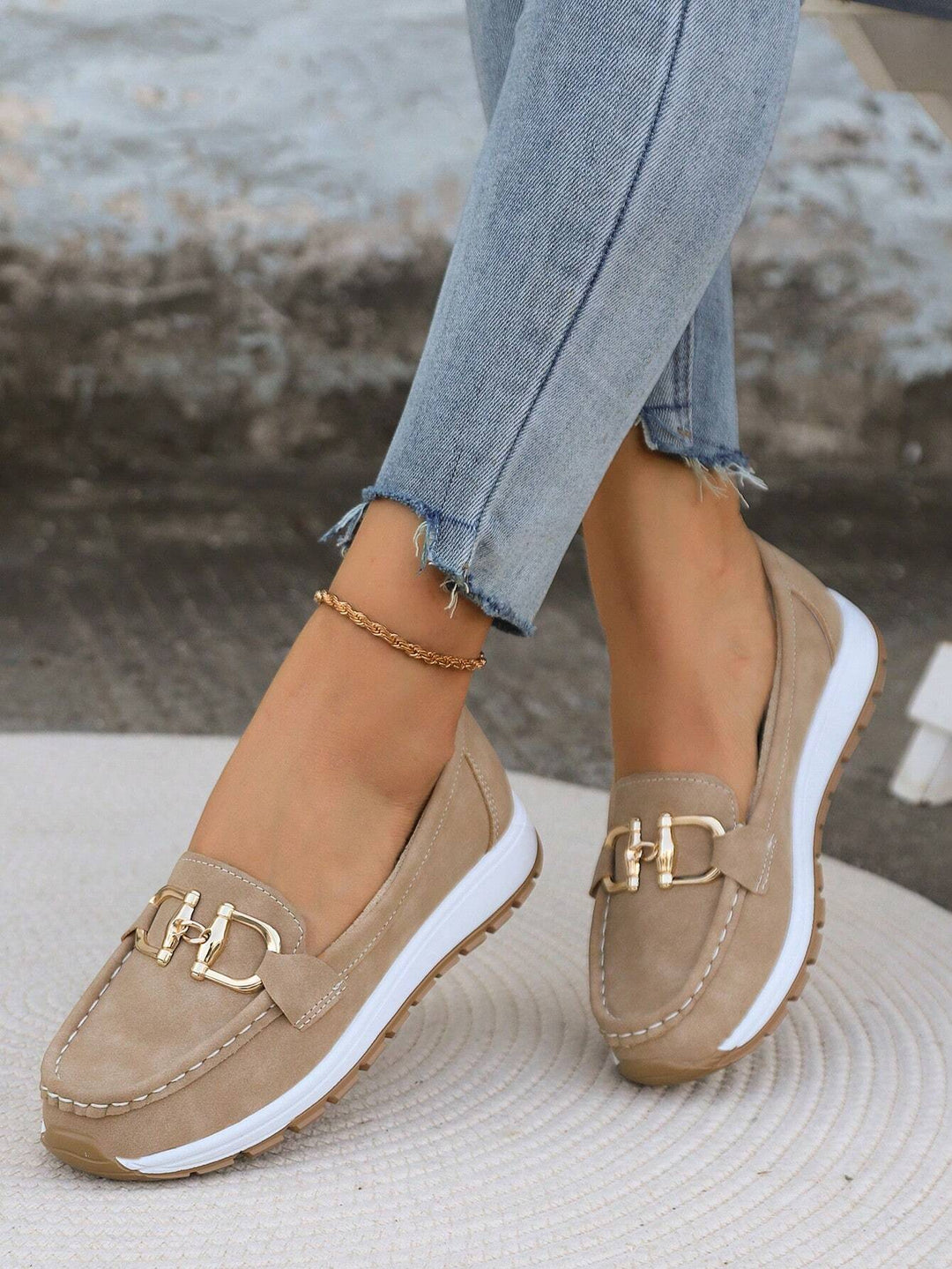 Xandra | Women's Buckle Detail Loafers